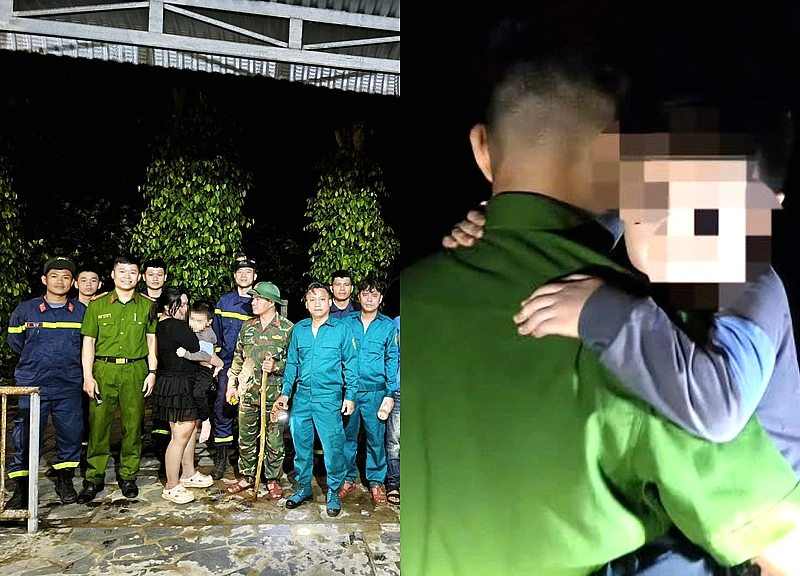 Băng đồi tìm kiếm bé trai 5 tuổi đi lạc trong đêm
