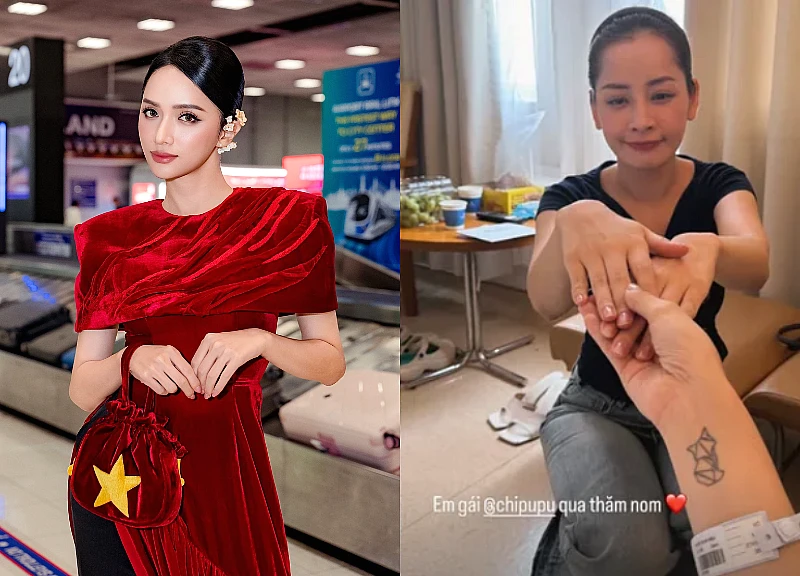 Huong Giang hospitalized, Chi Pu visits her, fans worried about her health.