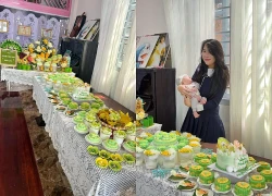 What three lessons did Thơ Nguyễn teach her son at his one-month celebration that caused such a stir?