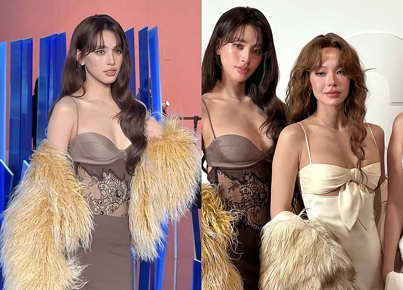 Tiểu Vy mặc váy hở vòng 1 sexy, visual đẹp phát sáng đứng kế Minh Hằng - Ngọc Trinh