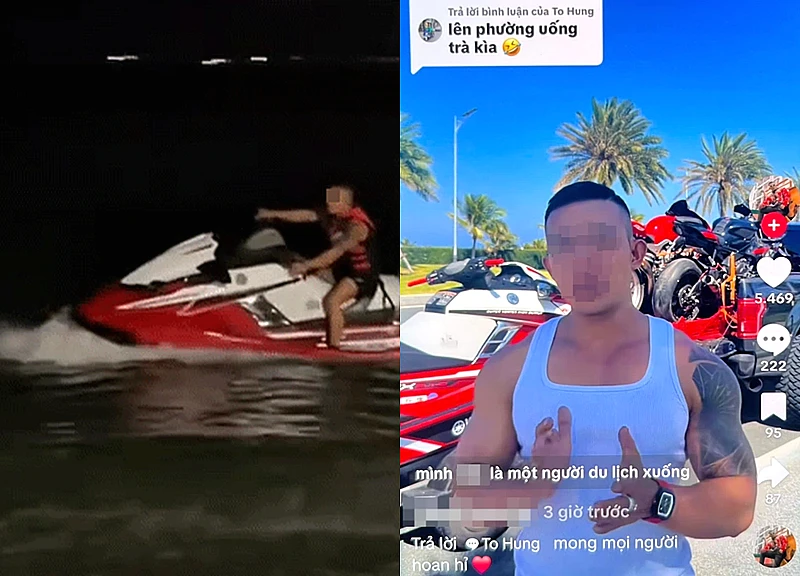TikToker lên tiếng vụ phóng mô tô nước trái phép ở bãi tắm Nha Trang