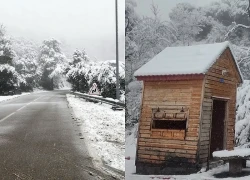 Tuyết rơi giữa mùa Xuân ở Algeria