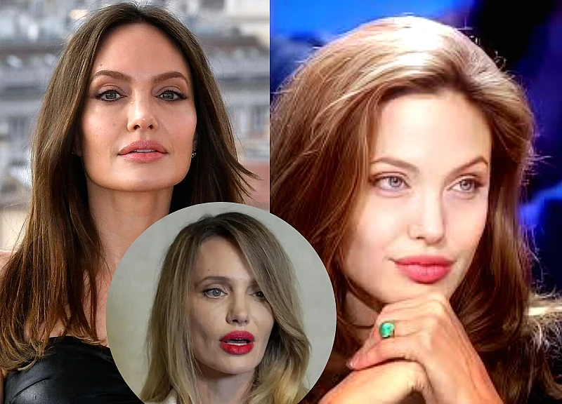Angelina Jolie appears drastically different, with a gaunt face up close; fans are shocked and can't recognize her.