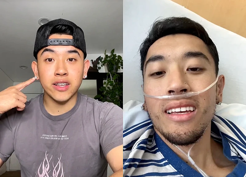 David Ngo reappears after serious illness, his contrasting image shocks netizens.