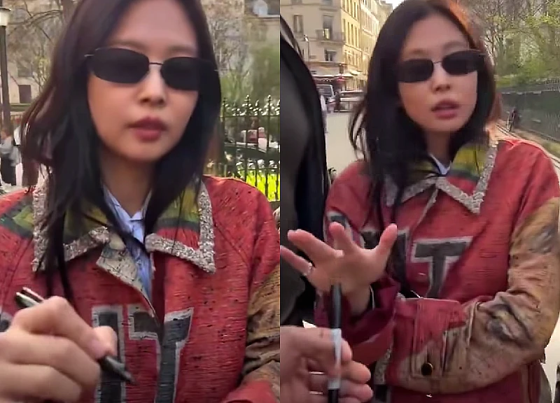 Jennie (BLACKPINK) only frankly faced when disturbed by 1 group of people, extremely tense attitude