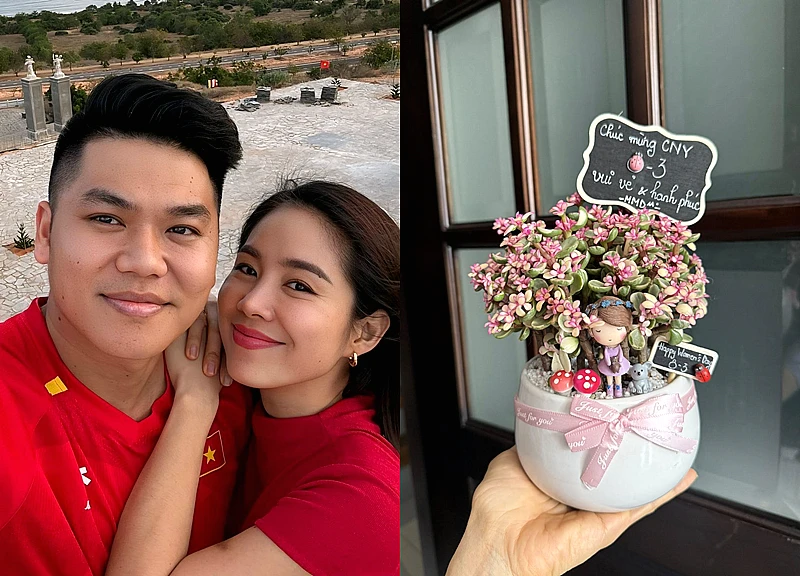 Lê Phương được chồng tặng quà đặc biệt ngày 8/3