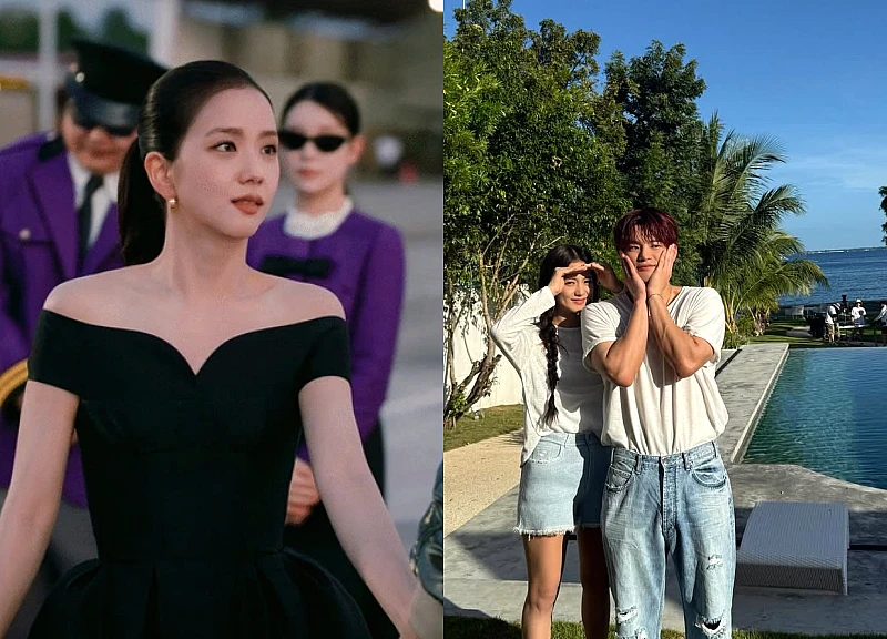 Rộ video Jisoo đi tắm biển với bạn diễn, bị chê bình hoa di động trong phim mới