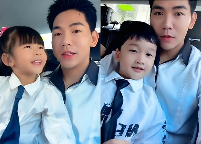 Thanh Doan and Ha Tri Quang were moved as they closely followed the twins on their first day of school.