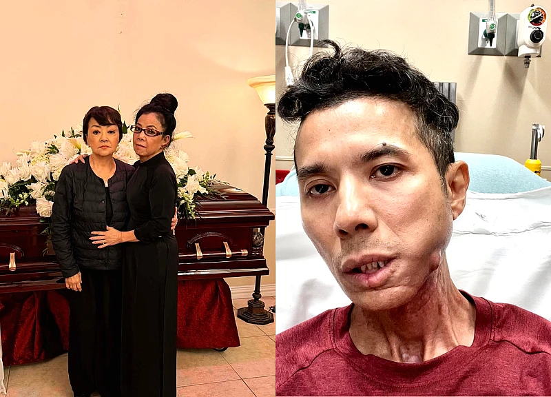 Danh ca Hương Lan viếng Kasim Hoàng Vũ tại Houston, xót xa mẹ già lo tang lễ
