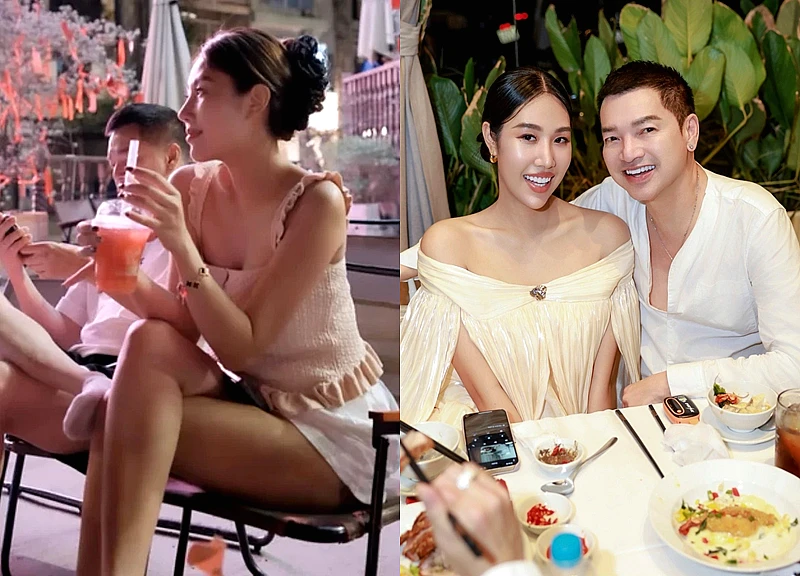 Khoảnh khắc tình tứ giữa nghệ sĩ Quang Minh và vợ 9X