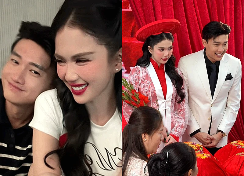 Quốc Trường tựa vai tình tứ bên Ngọc Trinh