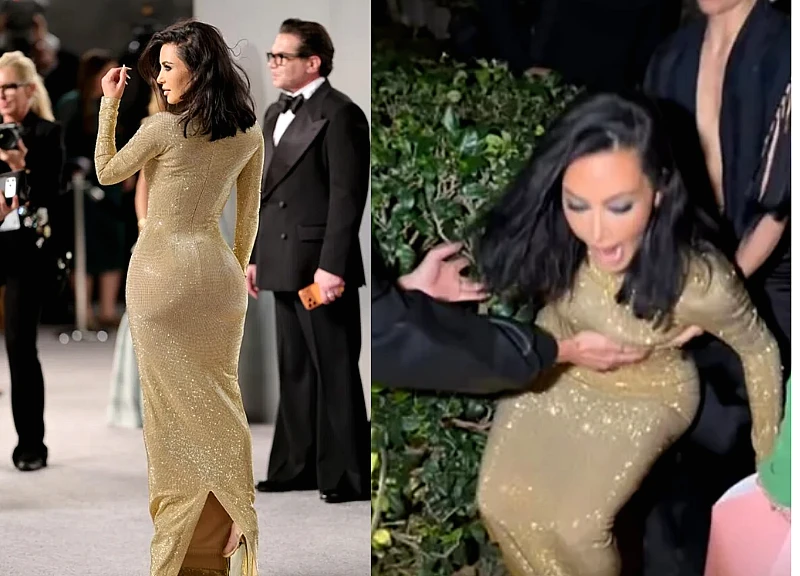 Kim Kardashian stumbles right before the Oscars, Lewis Hamilton makes a shocking comment.