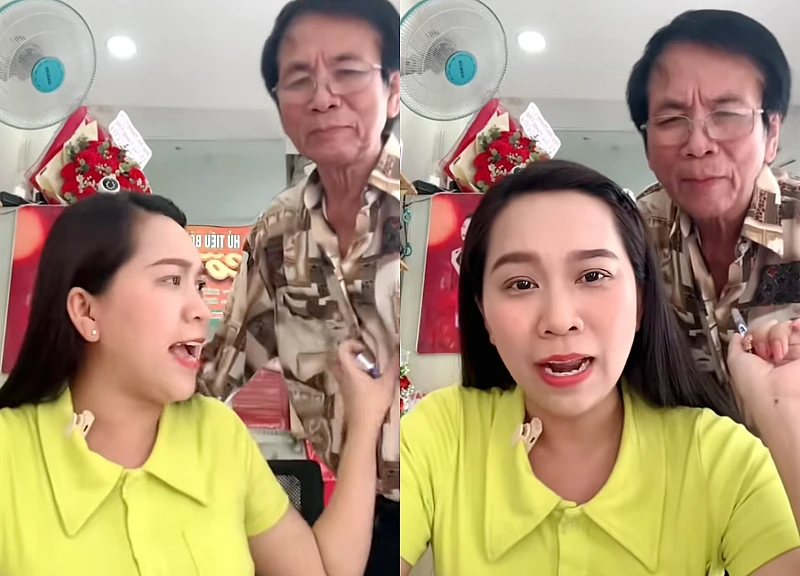 Hong Phuong was accused of mistreating and being disrespectful to her biological father, and immediately spoke out to clarify the situation.