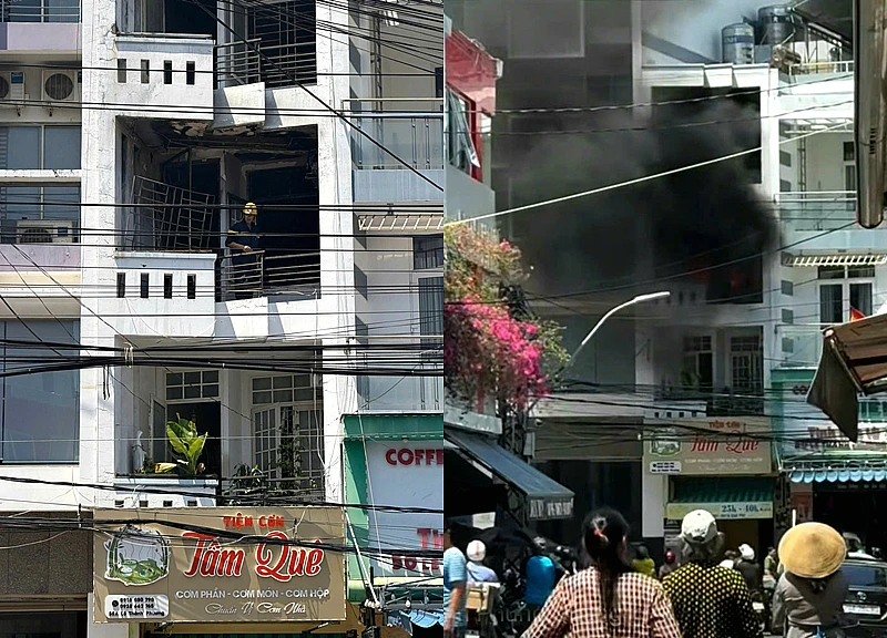 Cháy nhà 4 tầng giữa trung tâm Nha Trang