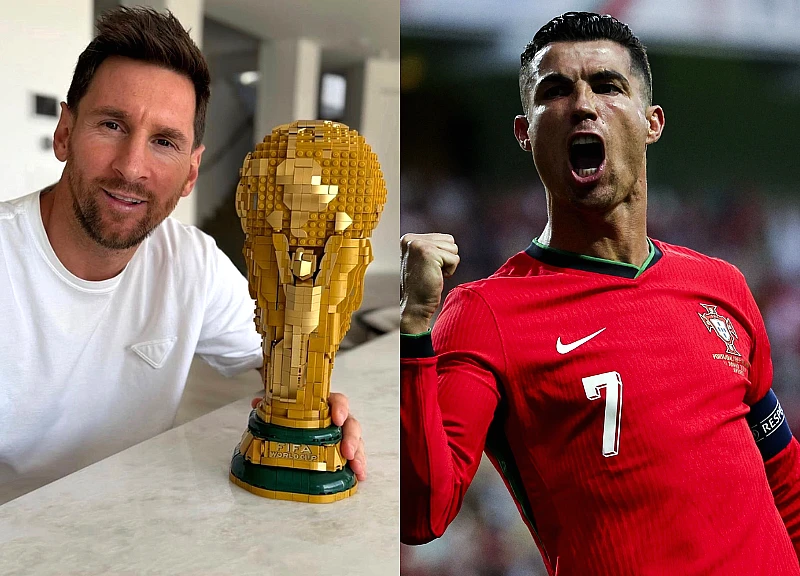 Ronaldo shakes hands with Messi before the 2026 World Cup, LEGO launches a "terrible" campaign