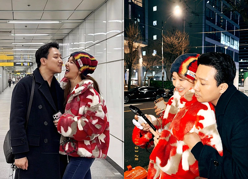 Tran Thanh Hari Won wrapped in tangerines in Korea, his best friend revealed an attention-grabbing moment