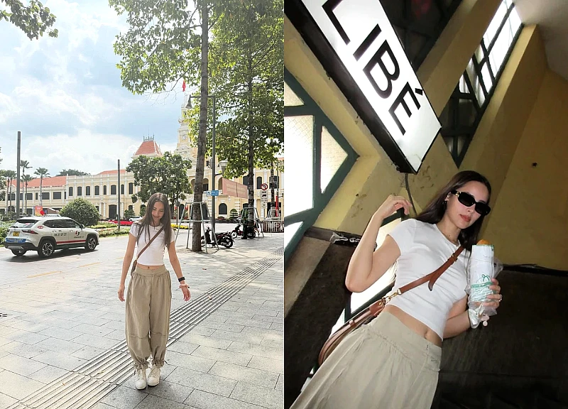 "Bông hồng lai đẹp nhất Thái Lan" tới TP.HCM, fan soi chi tiết lạ sau đám cưới?