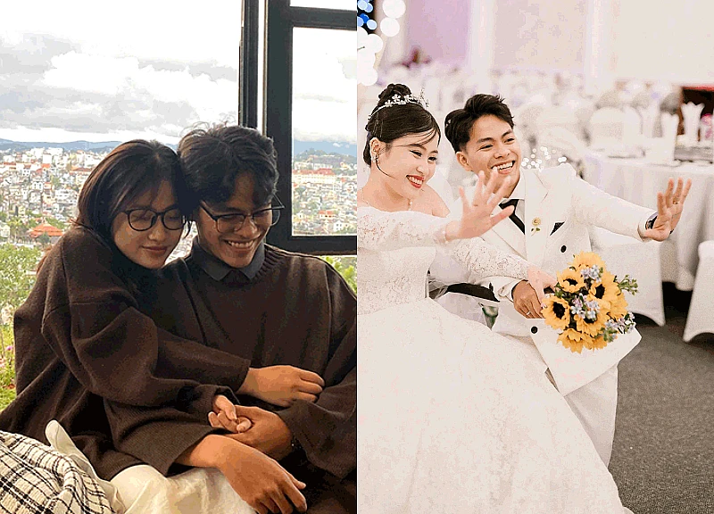 Cô dâu TPHCM chống nạng vào lễ đường, phía sau là câu chuyện rơi nước mắt