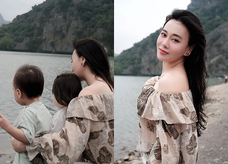 Phương Oanh cập nhật cuộc sống bên 2 con