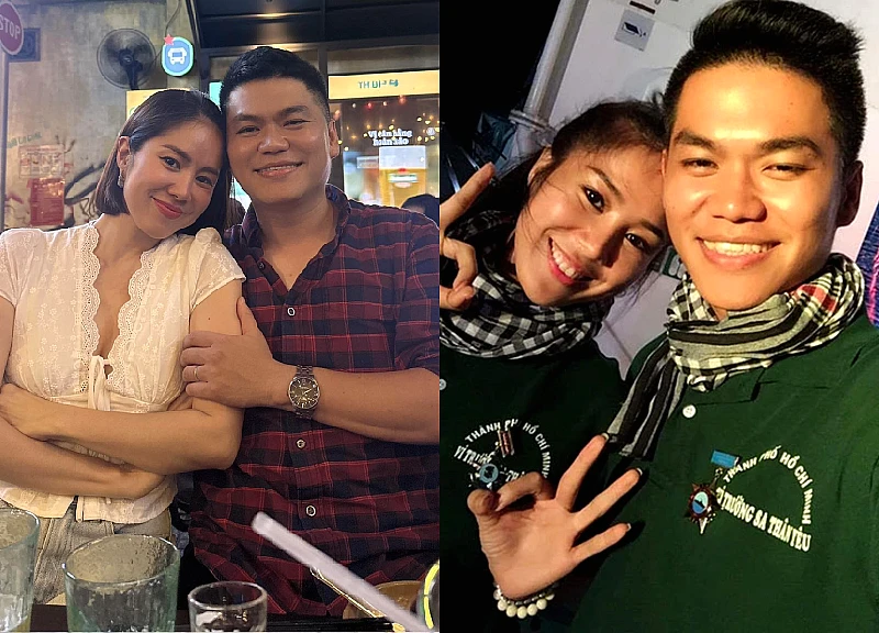 Le Phuong celebrated 10 years of falling in love with Trung Kien, revealing a special address when he first met