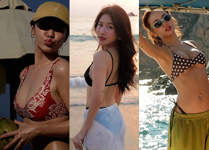 Nắng nóng cũng không bằng dàn mỹ nhân "đua bikini": Phương Ly - Văn Mai Hương đọ body hừng hực, nín thở chờ 1 "con tướng"
