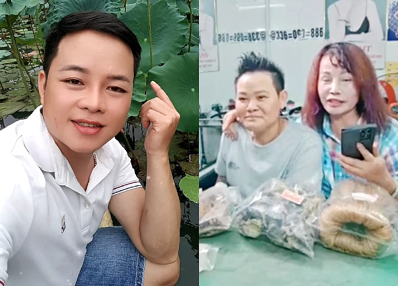 The new love livestream publicly "blushed" with Thu Sao, tormenting Hoa Cuong's face?