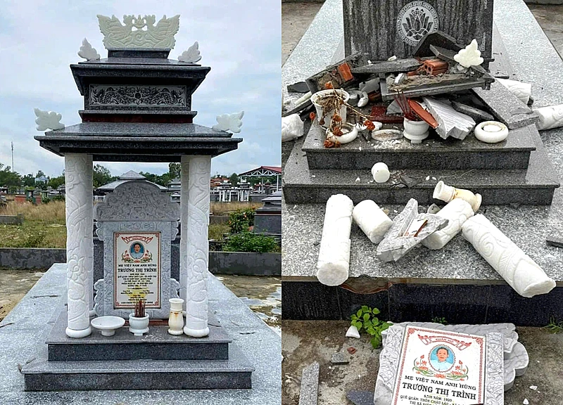 Công an điều tra việc mộ Mẹ Việt Nam anh hùng bị đập phá