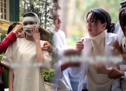 Ngọc Trinh lộ ảnh băng bó kín hết mặt, nhiều người vây quanh, nghi bị hủy dung?