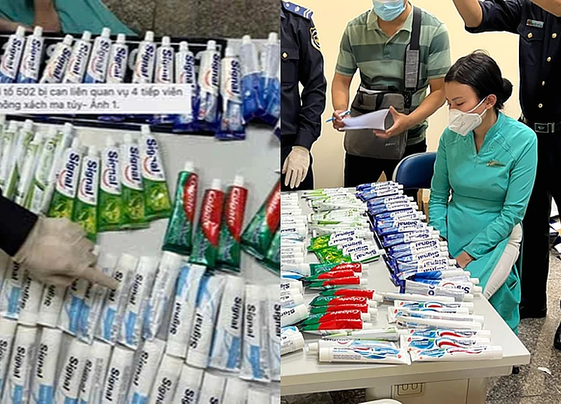 Truy nã kẻ giấu ma túy trong kem đánh răng, thuê tiếp viên xách tay về nước