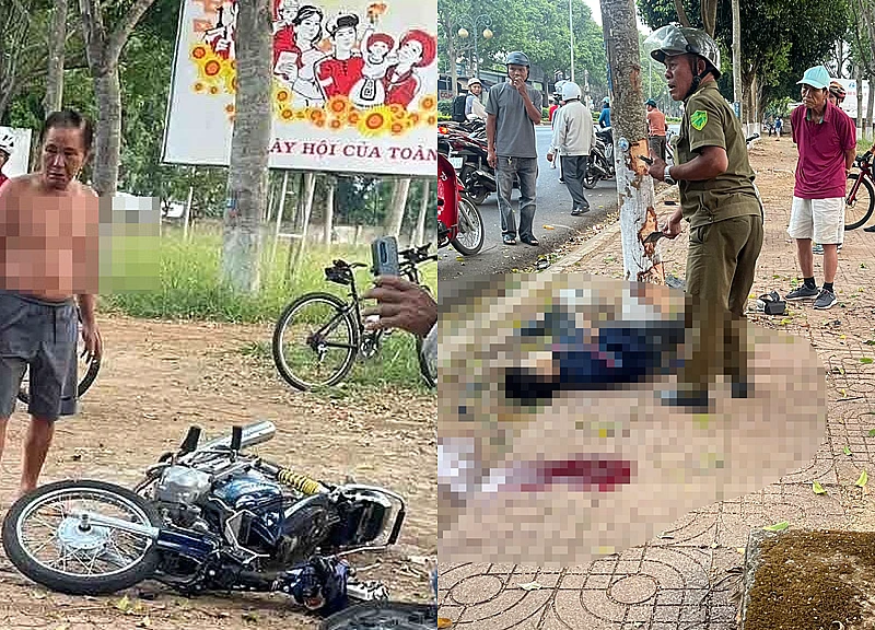 Xe máy chở 3 người tông vào gốc cây, 2 nạn nhân tử vong