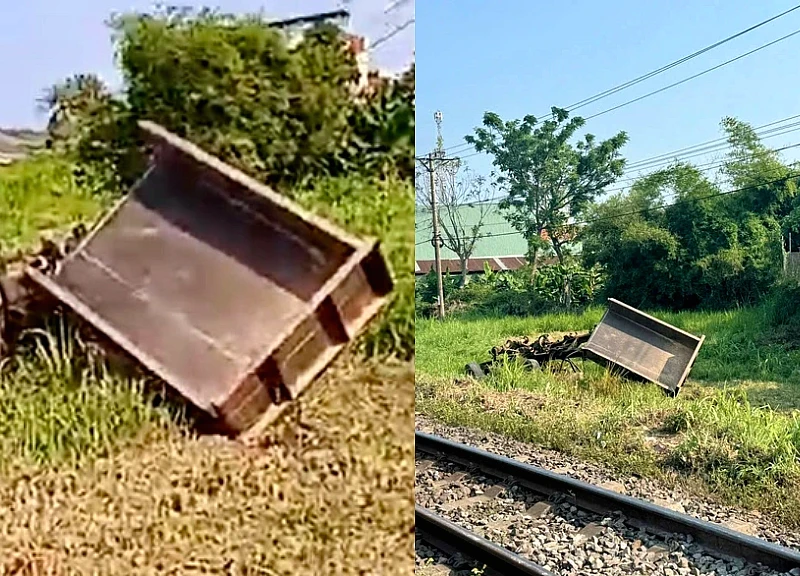 Camera footage captures horrific scene: Three family members (grandfather and two grandchildren) tragically killed while crossing railway tracks in a tractor.