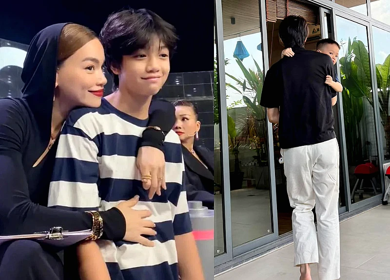 Con trai Hồ Ngọc Hà lộ khoảnh khắc với con mẹ kế, Cường Đô La phải thốt 1 câu!
