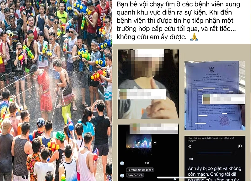Rumors surface that a Vietnamese tourist died at the Songkran festival in Thailand; what is the truth behind this?