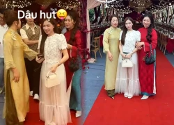 Hòa Minzy was 'stopped' by Văn Toàn's director at the wedding gate, quickly put away her phone, revealing their way of addressing each other?