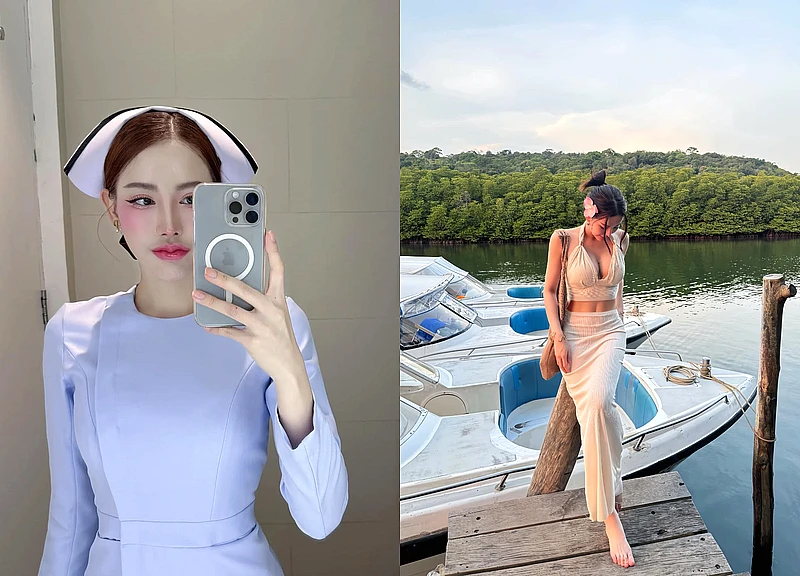 Nhan sắc đầy mê hoặc của nữ y tá khuấy đảo đường chạy nội y