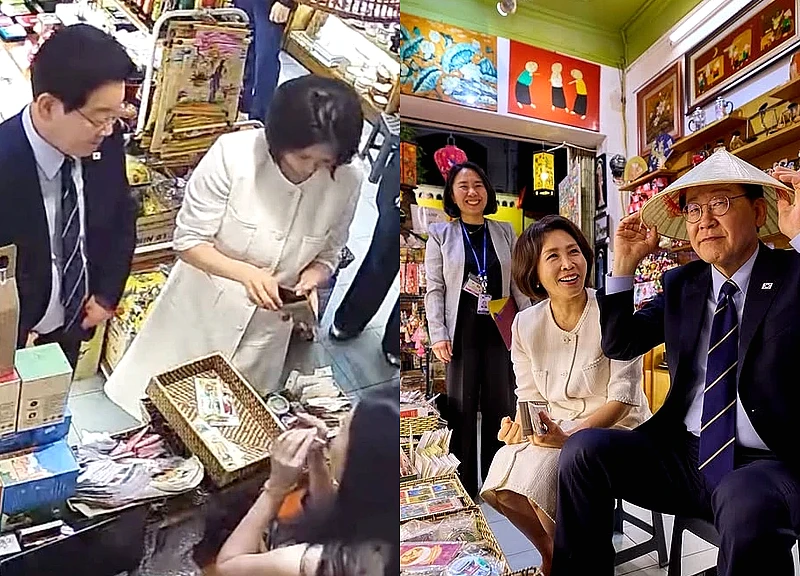 Tổng thống Hàn Quốc mua miếng dán tủ lạnh, nhân viên quán 'đứng hình'