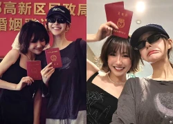 Triệu Lộ Tư đi đăng ký kết hôn cùng bạn thân, netizen ngưỡng mộ chúc mừng